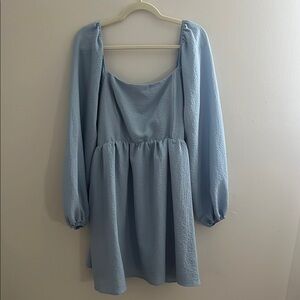 ARULA Blue Bishop Sleeve Sundress
